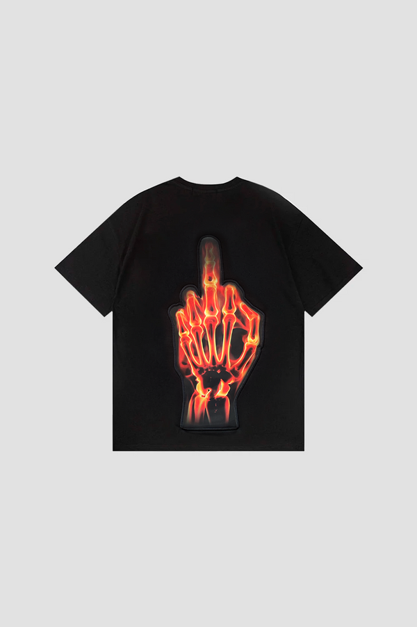 Fuck Skeleton Flame T-Shirt