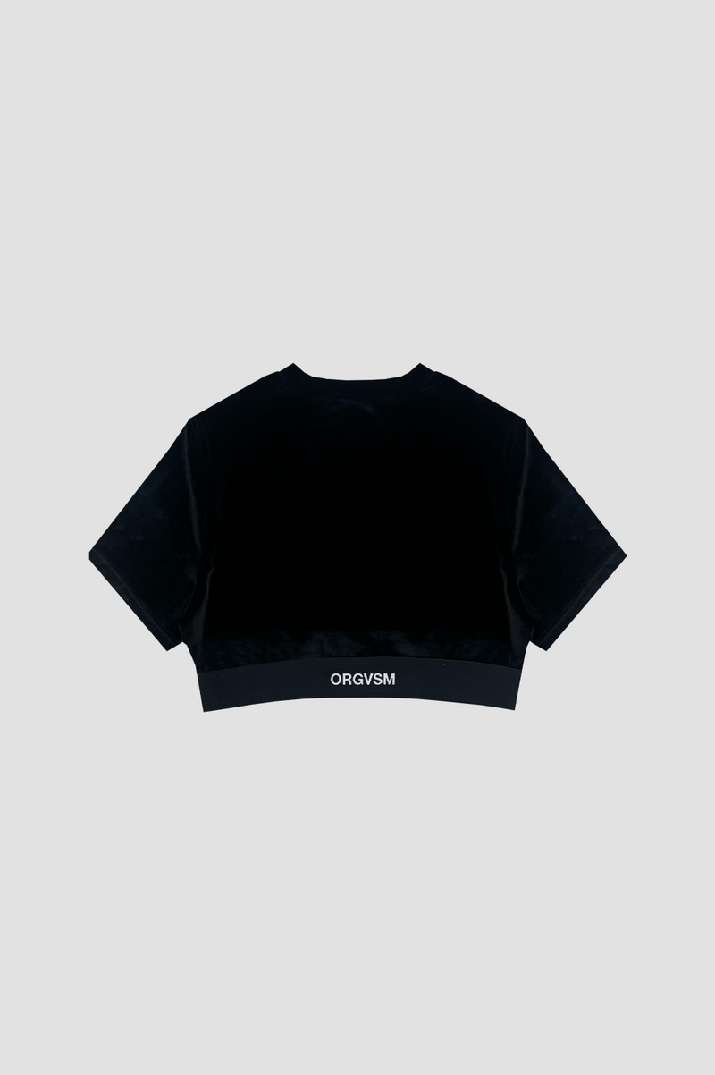 Crop Tee Black Velour