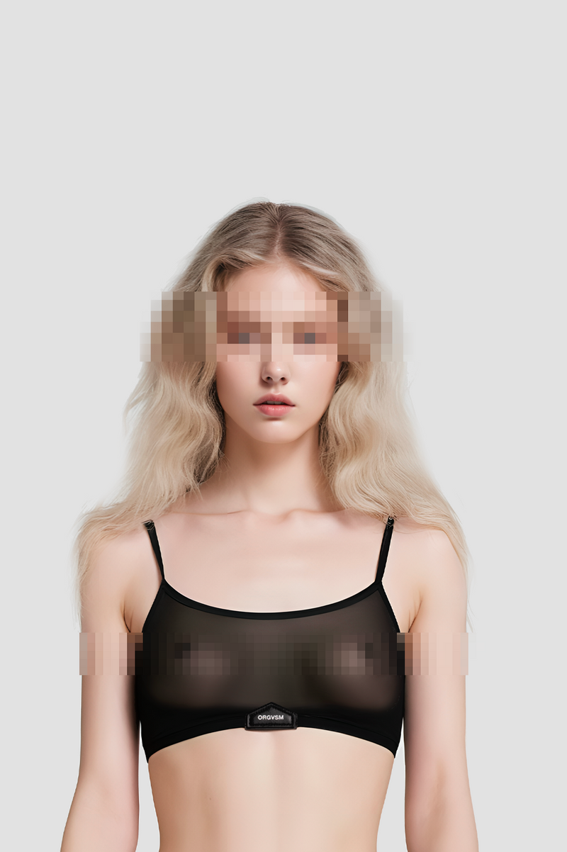 Bra + Slip Black Net