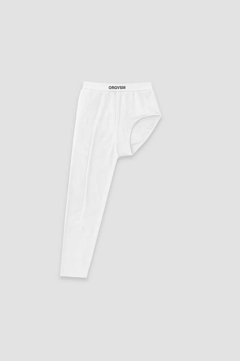 Half Leggins White Velour
