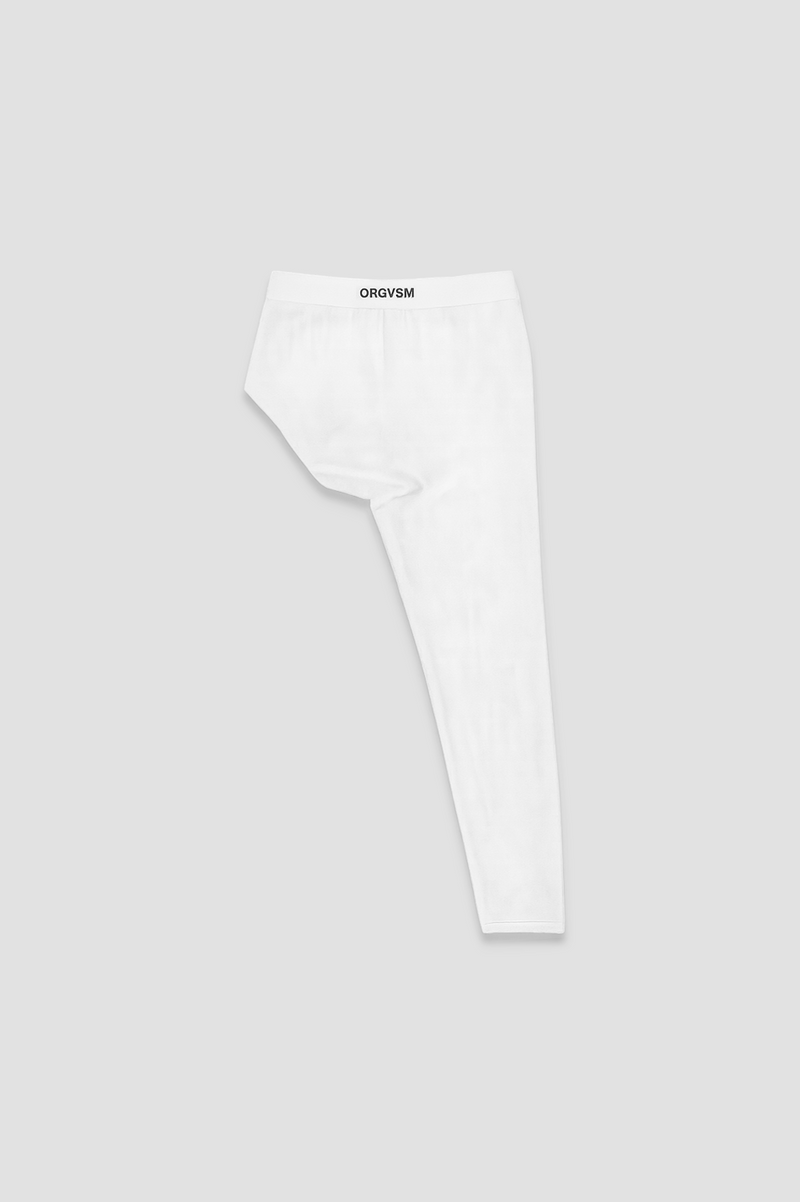 Half Leggins White Velour