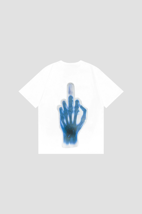 Fuck 3D Skeleton T-Shirt White Version