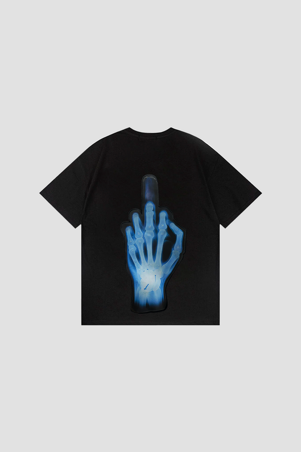 Fuck 3D Skeleton T-Shirt Black Version