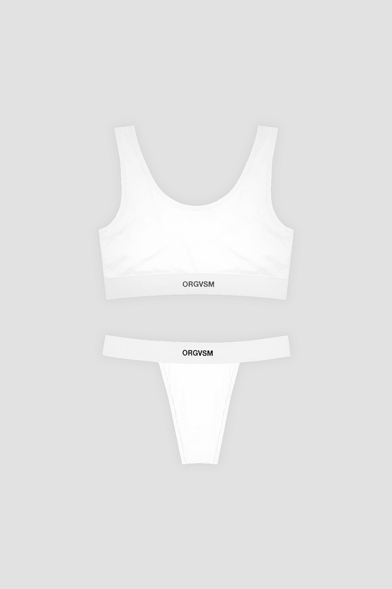 Top Set White Velour