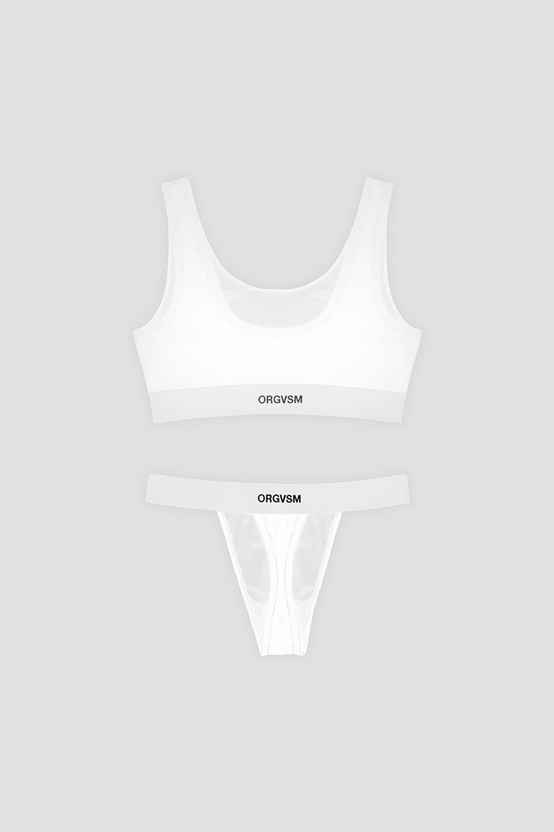 Top Set White Velour