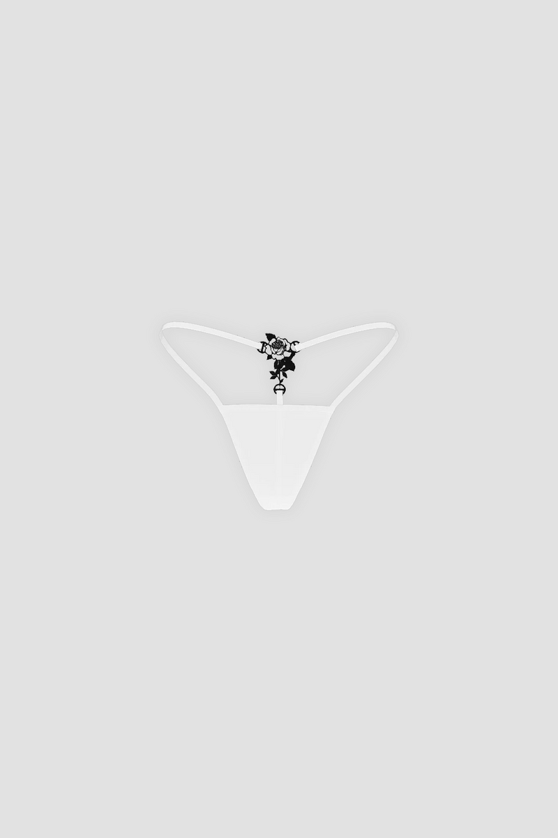 Rose Thong Silver