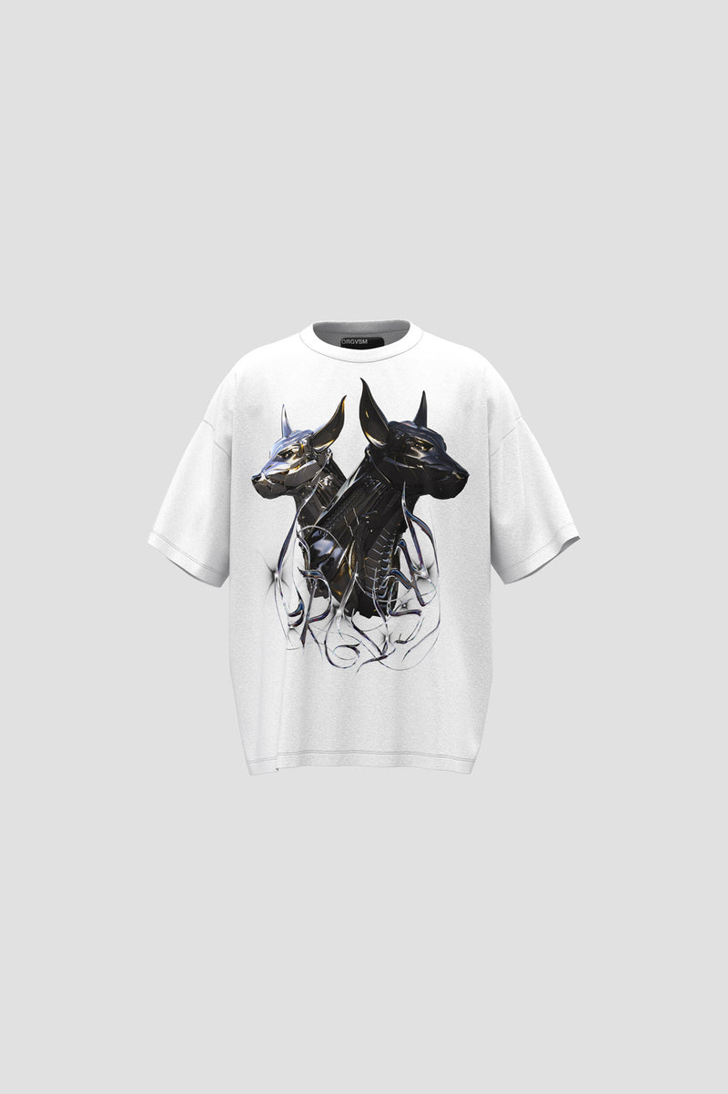 ORGVSM Cyber Dobermann White T-Shirt