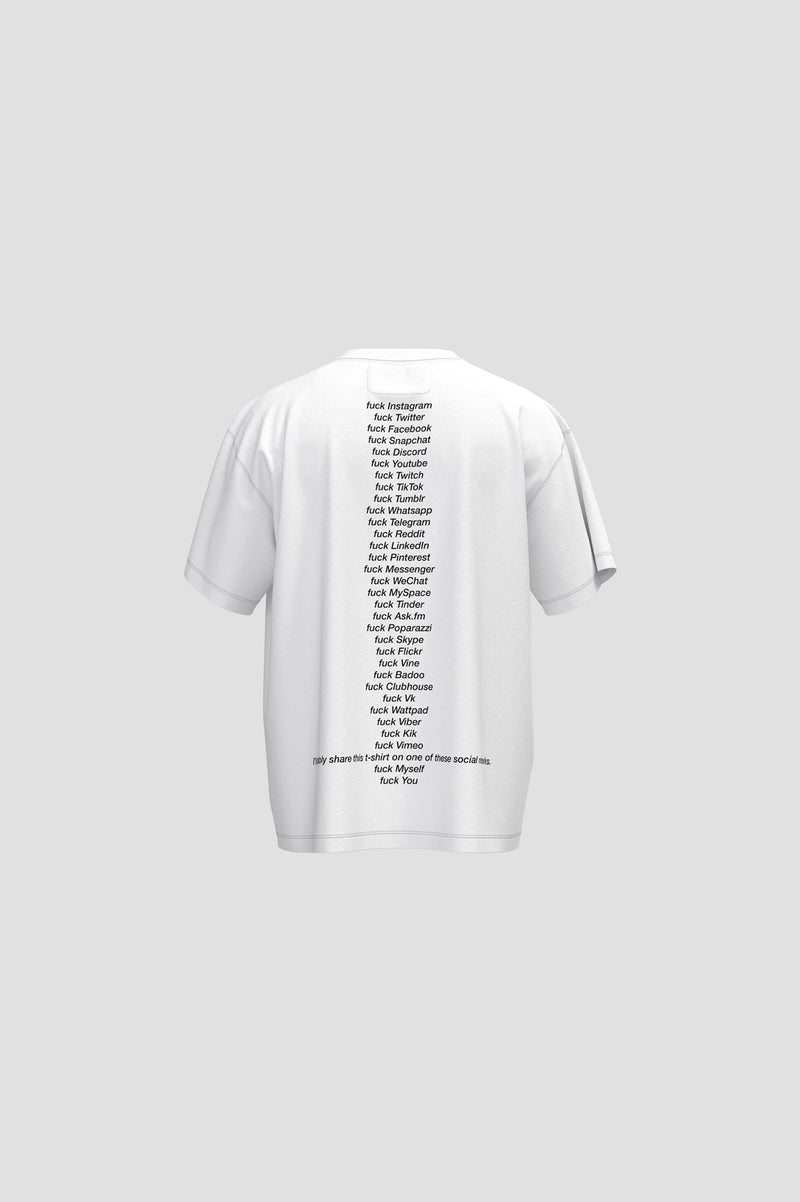 ORGVSM F**k Social Network T-Shirt White Version